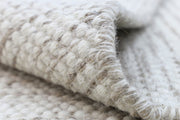  Natural Fibres Scandi Beige Brown Reversible Wool Hand Woven Floor Rug Runner  - 3