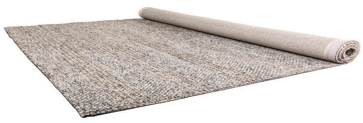  Natural Fibres Diva Beige Braided Hand Loomed Wool and Viscose Blend Hand Woven Floor Rug  - 4