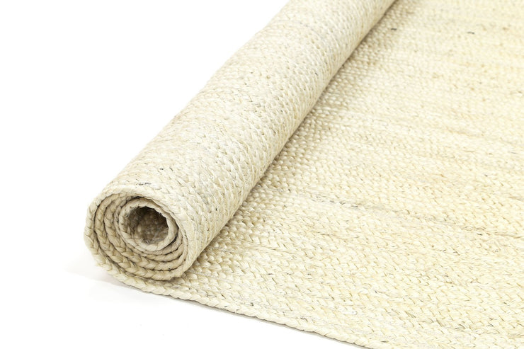  Natural Fibres Classic Bleached Organic Hand Braided Jute Floor Rug - 7