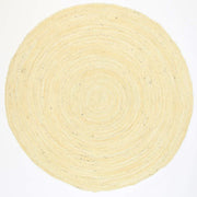  Natural Fibres Classic Bleached Hand Woven Jute Round Hand Woven Floor Rug - 2