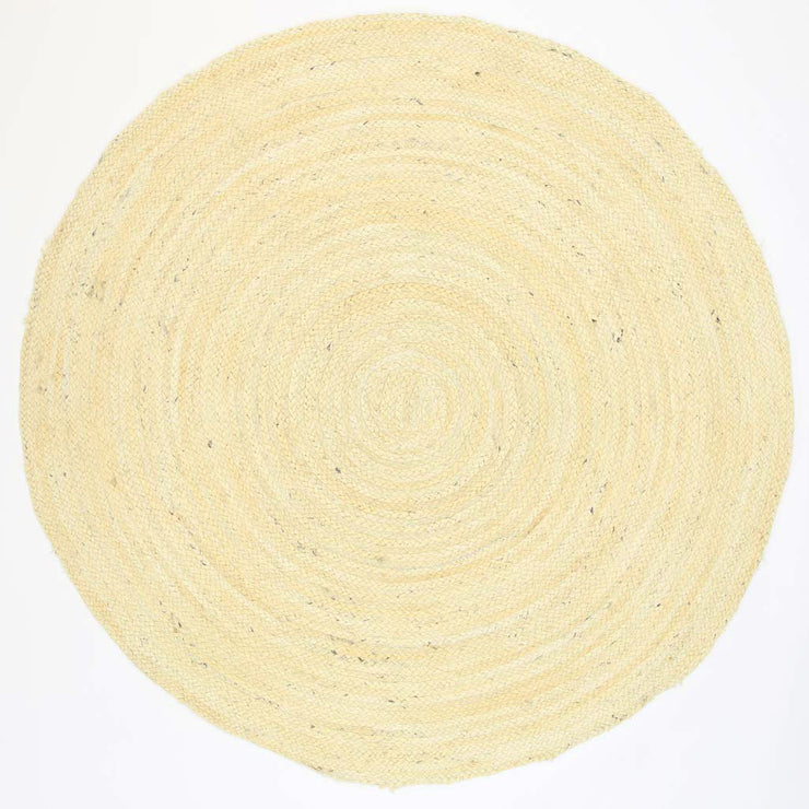  Natural Fibres Classic Bleached Hand Woven Jute Round Hand Woven Floor Rug - 2