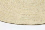  Natural Fibres Classic Bleached Organic Hand Braided Jute Floor Rug - 4