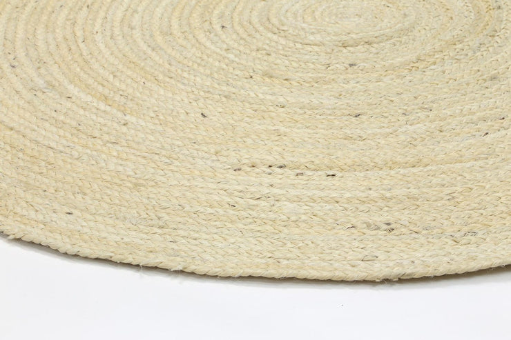  Natural Fibres Classic Bleached Organic Hand Braided Jute Floor Rug - 4