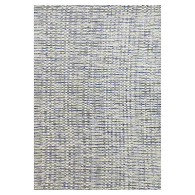  Natural Fibres Scandi Nord Blue Flat Weave Hand Woven Wool Pile Hand Woven Floor Rug - 1