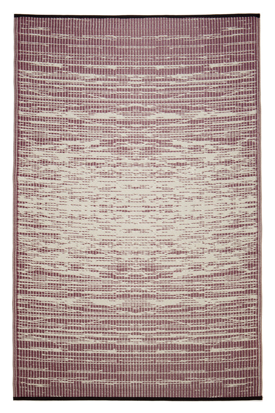  Natural Fibres Brooklyn Red and White Recycled Plastic Indoor Outdoor Hand Woven Floor Rug  - 2