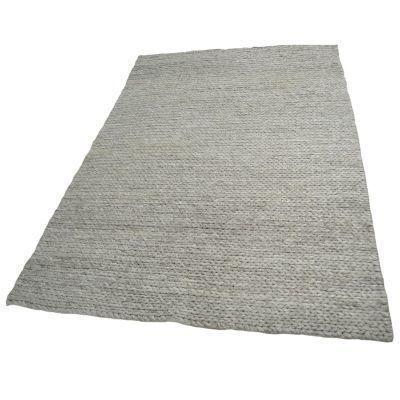  Natural Fibres Cable Oatmeal - Modern Hand Knotted Wool Hand Woven Floor Rug  - 1