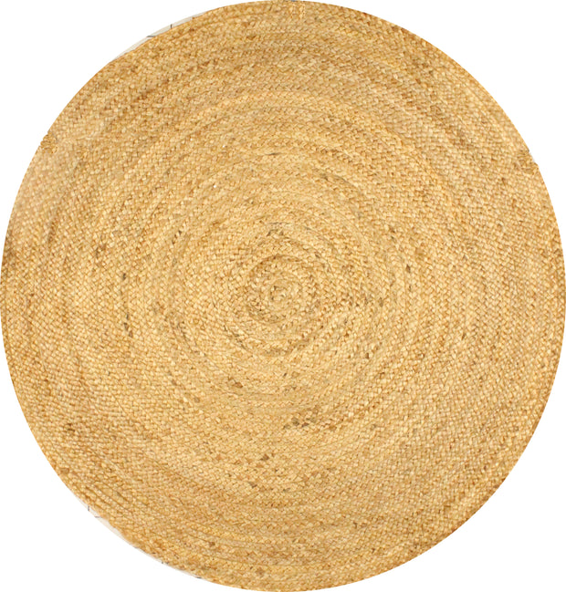  Natural Fibres Jute - Aardvark Natural Jute Hand Woven Circular Hand Woven Floor Rug  - 2