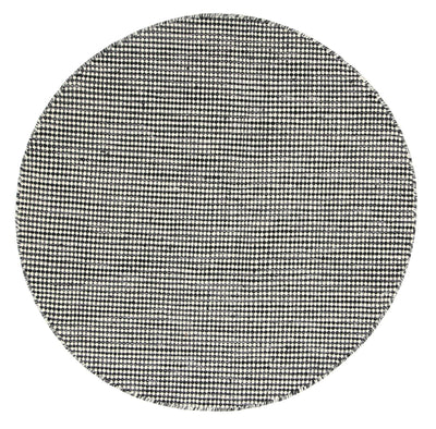  Natural Fibres Scandi Nord Charcoal Reversible Wool Round Hand Woven Floor Rug - 1