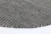  Natural Fibres Scandi Nord Charcoal Reversible Wool Floor Round Hand Woven Floor Rug - 3