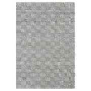  Natural Fibres Diamond Black and White Cotton Hand Woven Floor Rug - 1