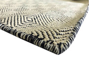  Natural Fibres Diamond Black and White - 100% Cotton Hand Woven Floor Rug  - 3