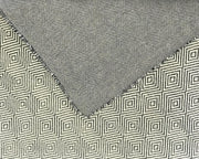  Natural Fibres Diamond Black and White - 100% Cotton Hand Woven Floor Rug  - 5