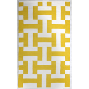 Natural Fibres Modern Canal Yellow - 100% Cotton Hand Woven Floor Rug  - 1