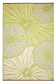  Natural Fibres Citrus Lily Green Recycled Plastic Indoor Outdoor Hand Woven Floor Rug  - 4