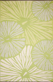  Natural Fibres Citrus Lily Green Recycled Plastic Indoor Outdoor Hand Woven Floor Rug  - 5
