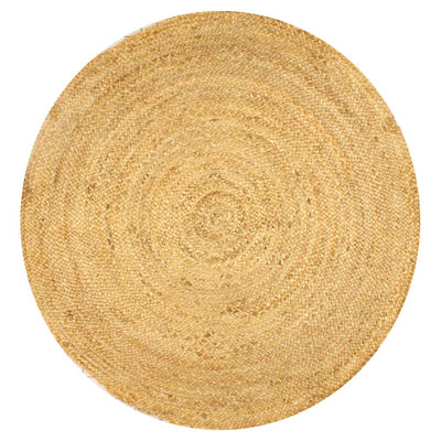  Natural Fibres Jute - Aardvark Natural Jute Hand Woven Circular Hand Woven Floor Rug  - 1