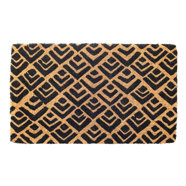  Natural Fibres Doormat - Block Print 100% Coir - 1