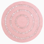  Natural Fibres Dotti Pink Hand Loomed Circular Cotton Hand Woven Floor Rug  - 1