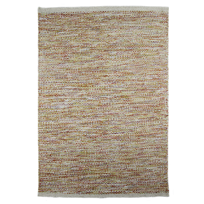  Natural Fibres Daisy Cream - Modern Pure Wool Fully Reversible Hand Woven Floor Rug  - 1