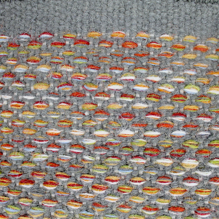  Natural Fibres Daisy Grey Runner - Modern Flat Weave Pure Wool Fully Reversible Hand Woven Floor Rug  - 4