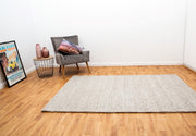  Natural Fibres Diva Grey Braided Hand Loomed Wool and Viscose Blend Hand Woven Floor Rug  - 5