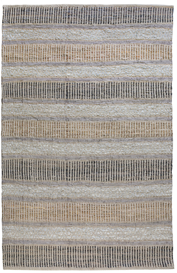  Natural Fibres Envi Leather and Blended Materials Flat Weave Hand Woven Floor Rug  - 2
