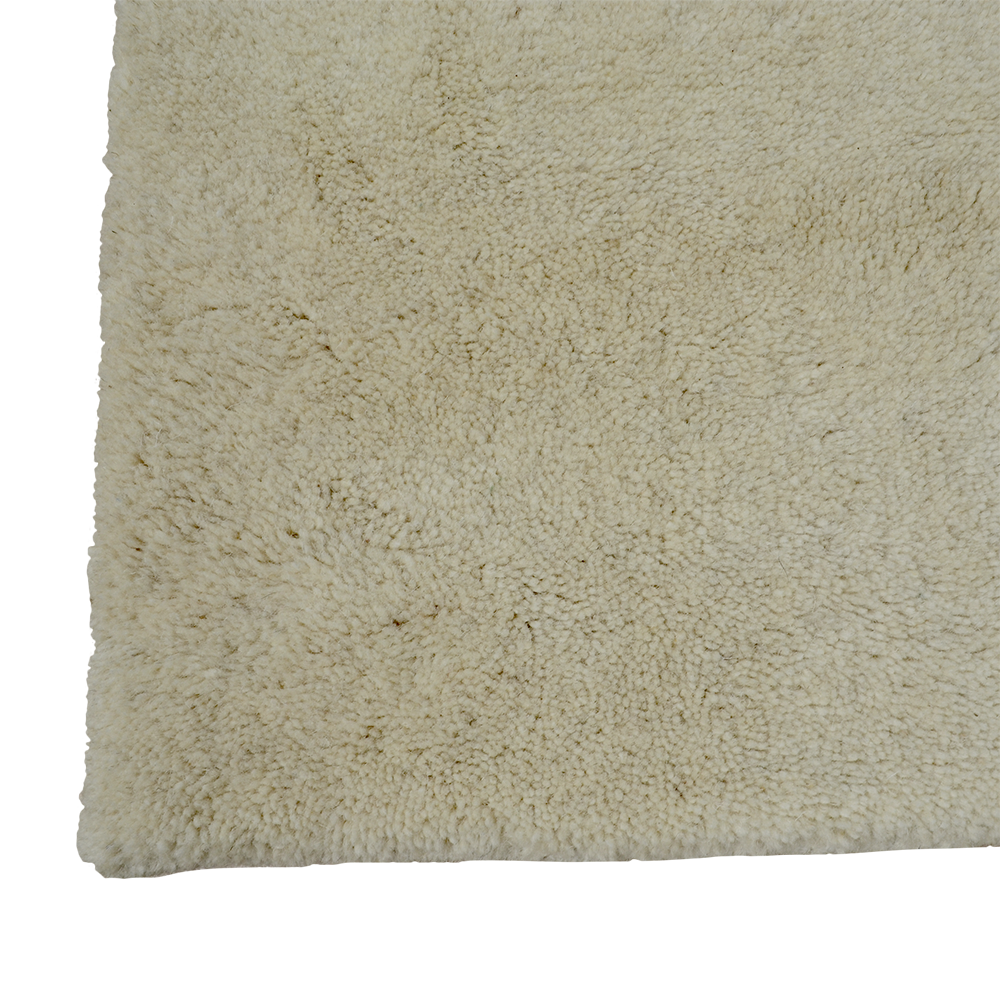 Everest 100% Pure Natural Wool Hand Knotted Cream Area Rug - 2 Sizes