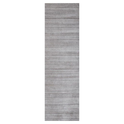  Natural Fibres Fjord Modern Fossil Grey Hand Loomed Wool  and  Viscose Blend Runner  - 1