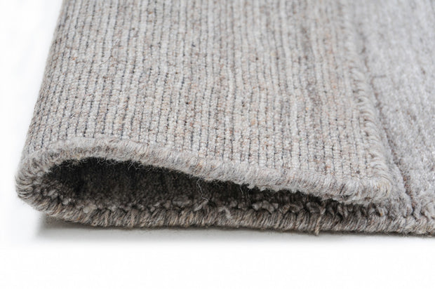  Natural Fibres Fjord Modern Fossil Grey Hand Loomed Wool  and  Viscose Blend Runner  - 2