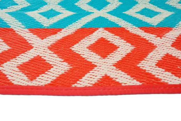 Angles Orange and Yellow Multi Outdoor Rug -  - 3