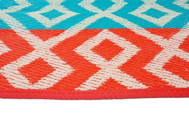 Angles Orange and Yellow Multi Outdoor Rug -  - 3