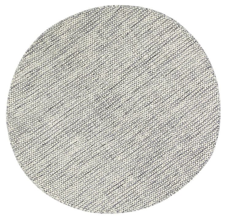  Natural Fibres Scandi Nord Grey Reversible Wool Round Hand Woven Floor Rug - 2