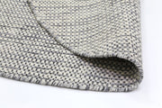  Natural Fibres Scandi Grey Reversible Wool Round Hand Woven Floor Rug  - 5