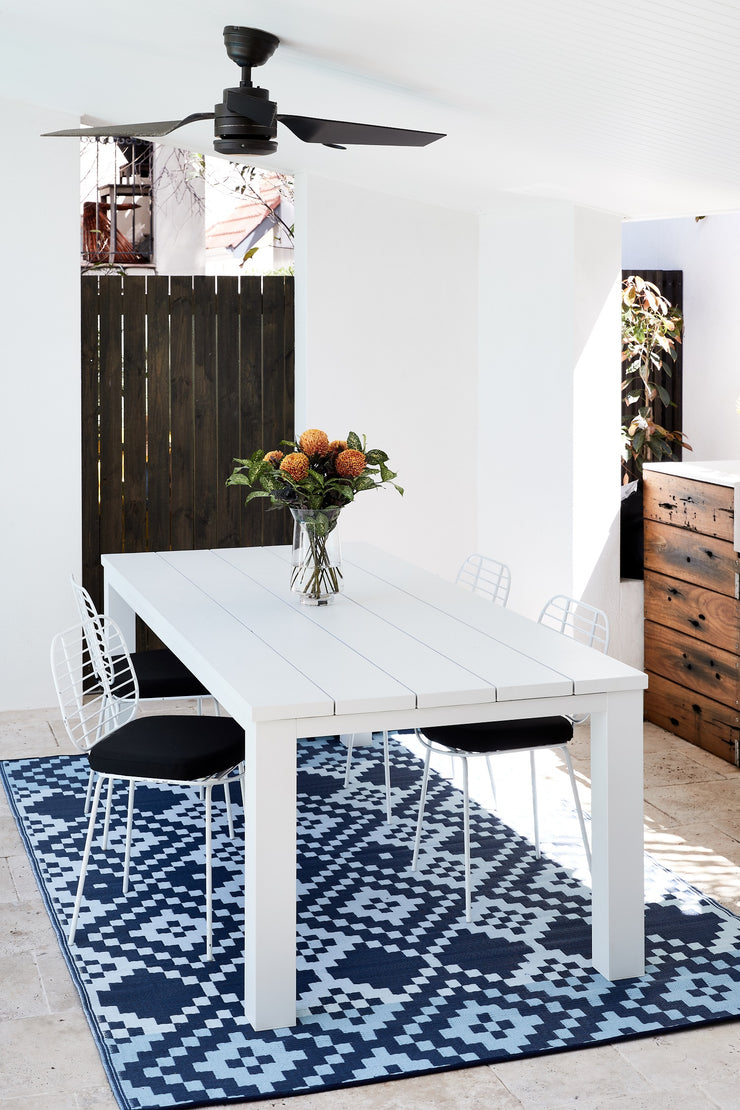  Natural Fibres Gamlastan Blue Recycled Plastic Indoor Outdoor Hand Woven Floor Rug  - 3