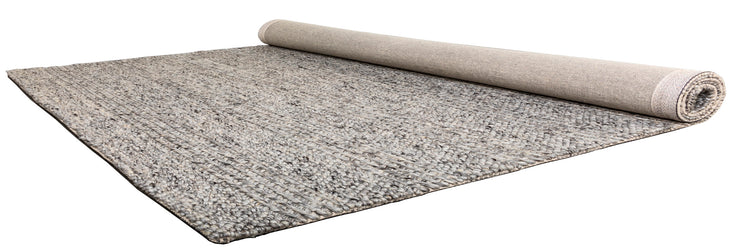  Natural Fibres Diva Grey Braided Hand Loomed Wool and Viscose Blend Hand Woven Floor Rug  - 4