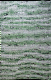  Natural Fibres Gypsy Green Hand Woven Floor Rug - Hand Woven Cotton & Recycled Fibre  - 6