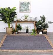  Natural Fibres Hamptons Grey Jute Hand Woven Floor Rug - 7