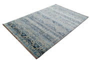  Natural Fibres Nobility Blue hand knotted wool floor rug - 5