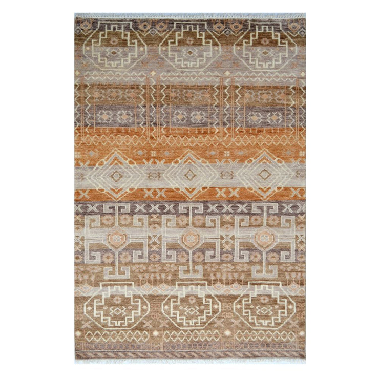  Natural Fibres Odyssey Brown Hand Knotted Floor Rug - 1