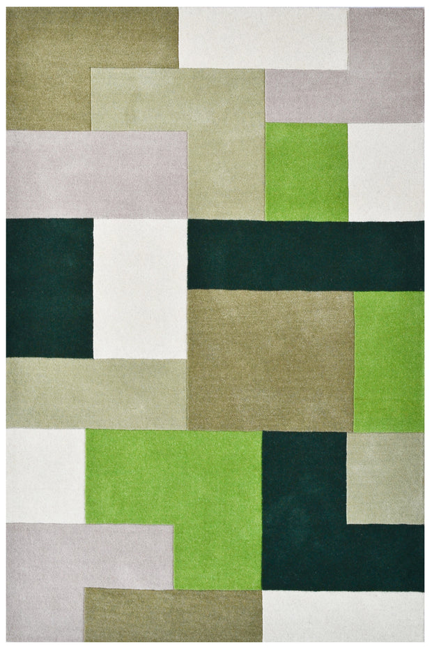  Natural Fibres Boxed Green Hand Tufted Wool Hand Woven Floor Rug - 2