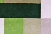  Natural Fibres Boxes Green Hand Tufted Wool Floor Rug - 4
