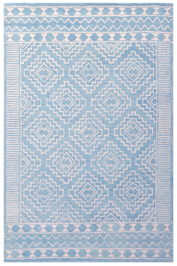  Natural Fibres Cairo 6209 Aqua Hand Tufted Wool Hand Woven Floor Rug  - 2