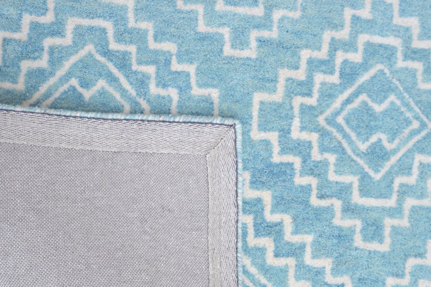  Natural Fibres Cairo 6209 Aqua Hand Tufted Wool Hand Woven Floor Rug  - 5
