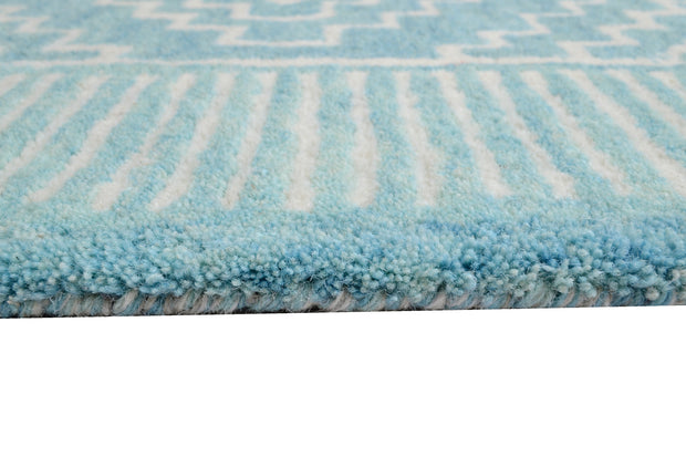  Natural Fibres Cairo 6209 Aqua Hand Tufted Wool Hand Woven Floor Rug  - 6