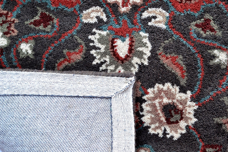 Kashan Grey / Cream - Hand Tufted Wool Runner Floor Rug