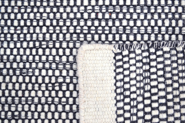  Natural Fibres Boondi - black  and  White Modern Hand Woven Wool Hand Woven Floor Rug  - 6