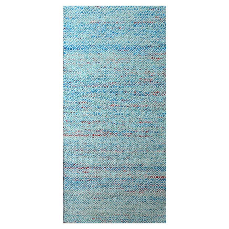  Natural Fibres Mira - Blue Modern Hand Woven Wool Runner  - 2