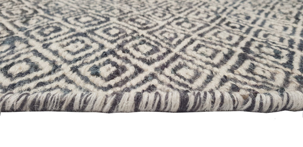  Natural Fibres Mira - Ash Grey Modern Hand Woven Wool Hand Woven Floor Rug  - 4
