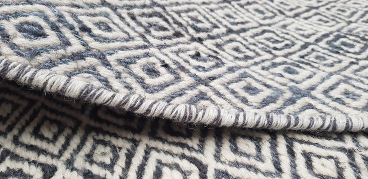  Natural Fibres Mira - Ash Grey Modern Hand Woven Wool Hand Woven Floor Rug  - 5