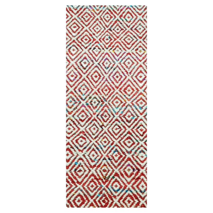  Natural Fibres Mira - Red Multi Modern Hand Woven Wool Hand Woven Floor Rug  - 1